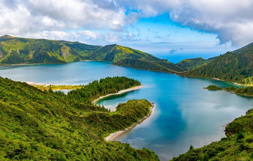 Jezero Sete Cidades na otoku São Miguel, Azori.